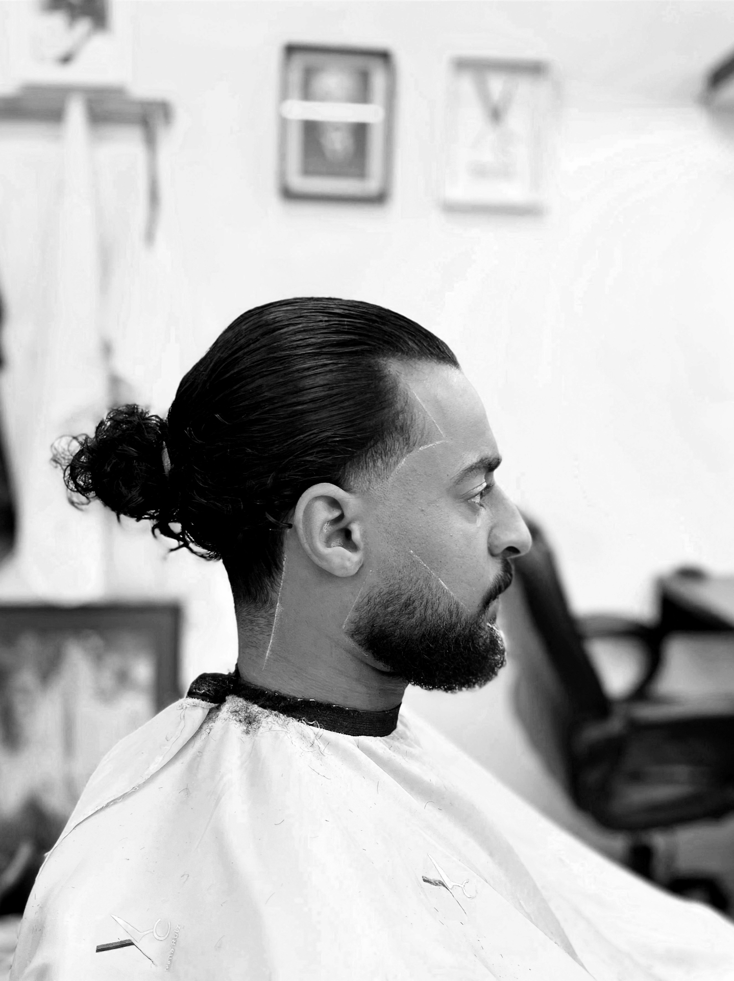 Executive man-bun with shape-up